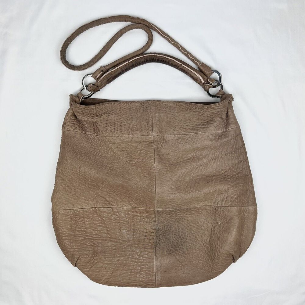 Falorni Italia Le Borse Leather Brown Extra Large Slouchy Hobo Purse